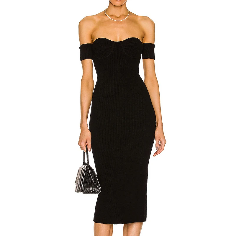 22 Fashion Dresses For Women New Designer Black High Quality Slash Neck Off-shoulder Bag Hip Knit Dress Elegant Slim Sexy Dress
22 Fashion Dresses For Women New Designer Black High Quality Slash Neck Off-shoulder Bag Hip Knit Dress Elegant Slim Sexy Dress