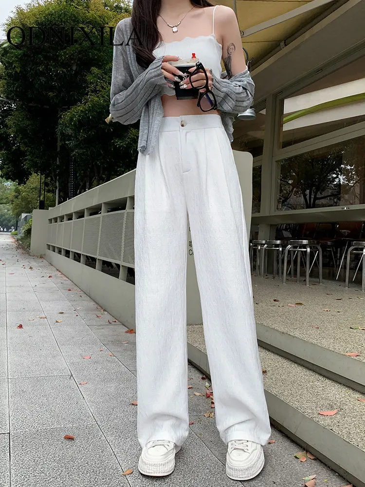 New Women Pants Casual Straight Office Ladies High Waist Wide Leg Trousers Loose Pants for Women 2023 Elegant Sweatpants Women
New Women Pants Casual Straight Office Ladies High Waist Wide Leg Trousers Loose Pants for Women 2023 Elegant Sweatpants Women