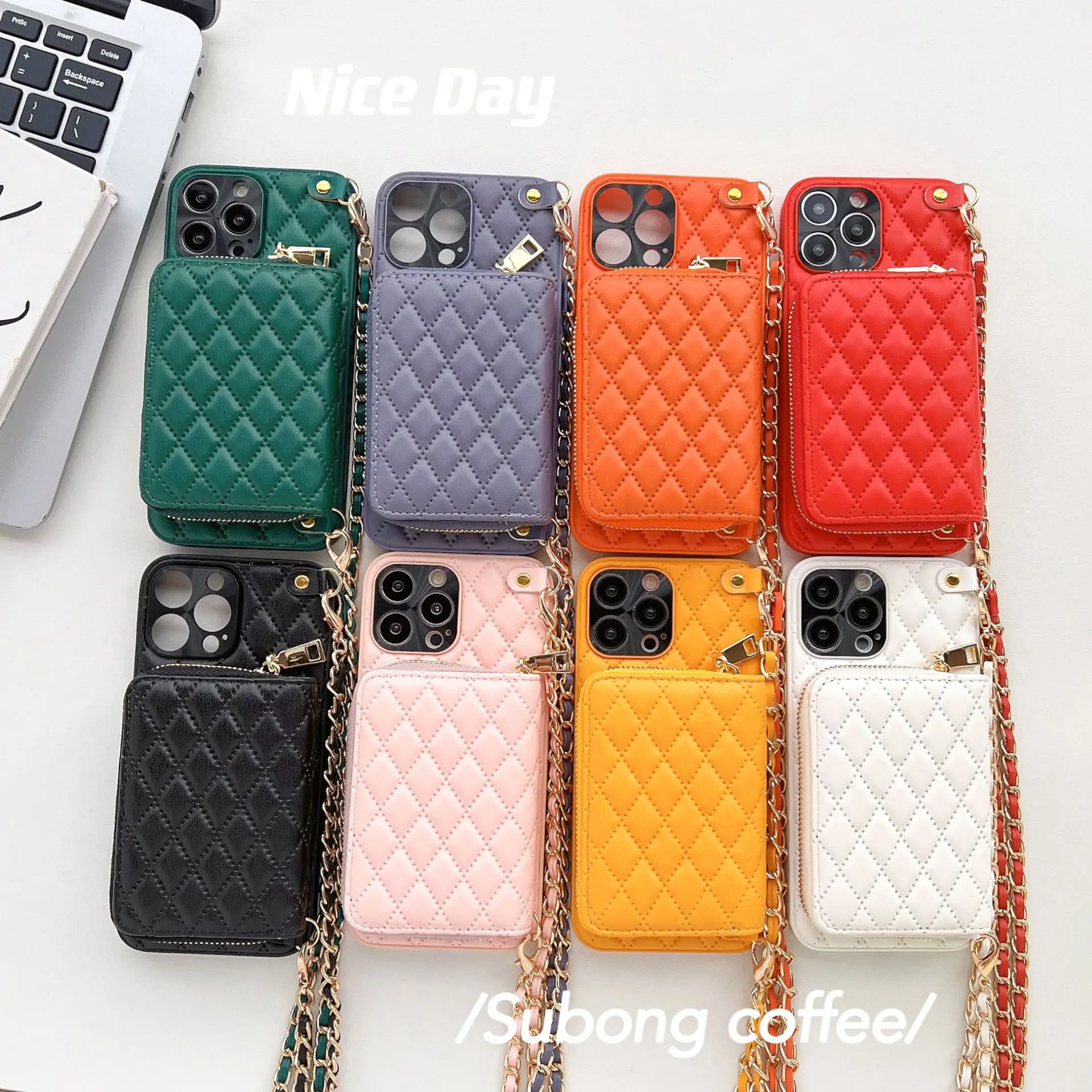 Suitable for iPhone14ProMax small fragrant zipper card holder, mobile phone case shoulder strap, protective leather case, iPhone
Suitable for iPhone14ProMax small fragrant zipper card holder, mobile phone case shoulder strap, protective leather case, iPhone
