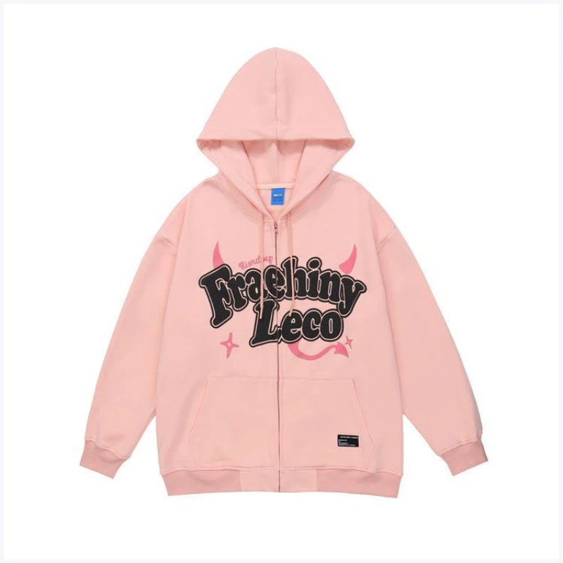 2022 New Americanstyle Trend Little Devil Printed Zipper Cardigan Hoodie Y2K Women Models Autumn And Winter Loose Couples Jacket
2022 New Americanstyle Trend Little Devil Printed Zipper Cardigan Hoodie Y2K Women Models Autumn And Winter Loose Couples Jacket
