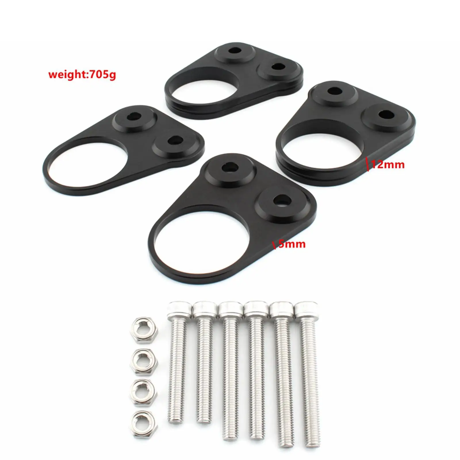 

4 Pieces Handlebar Risers Clamp for Suzuki GSX1300R Hayabusa 2007-2020