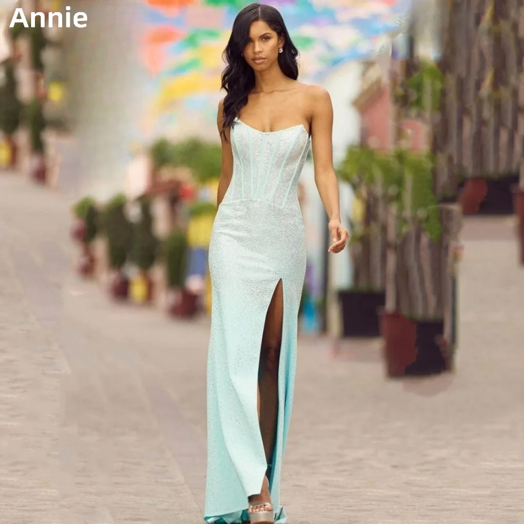 Annie Light Green Evening Dress Shiny Sexy Tube Top Prom Dressess Side Slit Open Back Ladies Party Vestidos De Noche
Annie Light Green Evening Dress Shiny Sexy Tube Top Prom Dressess Side Slit Open Back Ladies Party Vestidos De Noche