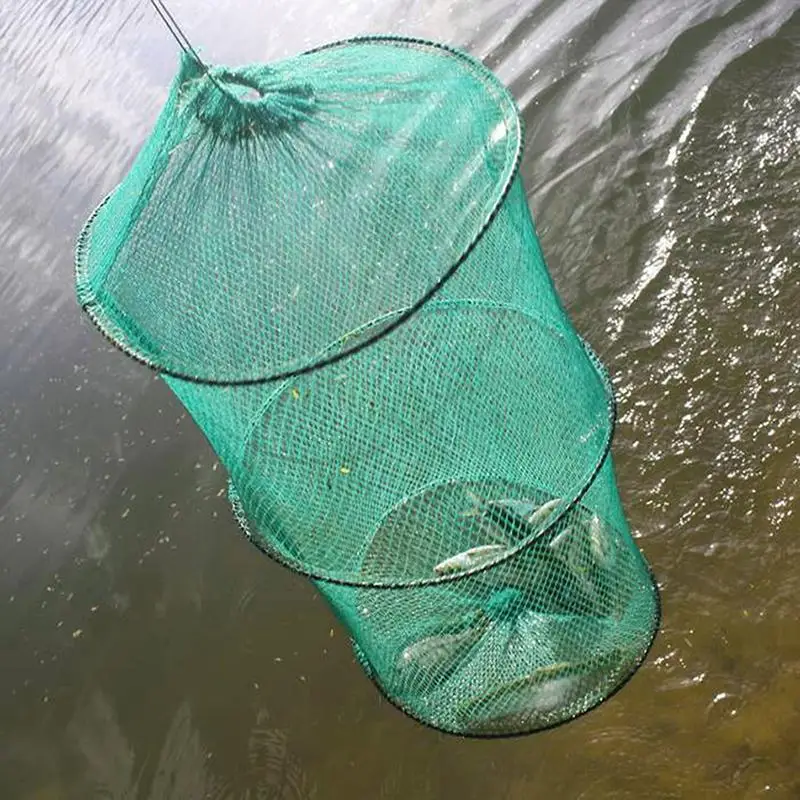 

1PCS Foldable Nylon Fishing Net Catch Crab Fish Crawdad Bait Shrimping Minnow Dip Mesh Cage Trap Shrimp Fishing Net Cast Dr D0Y4