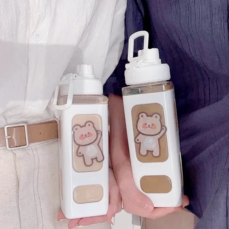 Cute Water Bottle for Girls Kawaii Bear Portable Bottles with Straw Juice Bubble Tea Cup Girlfriends Couple Same Style Summer
Cute Water Bottle for Girls Kawaii Bear Portable Bottles with Straw Juice Bubble Tea Cup Girlfriends Couple Same Style Summer
