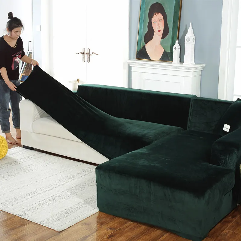 Plush Sofa Cover for Living Room Velvet Elastic Solid Corner Sectional Chaise Lounge Couch Set Armchair L Shape Seat Slipcovers
Plush Sofa Cover for Living Room Velvet Elastic Solid Corner Sectional Chaise Lounge Couch Set Armchair L Shape Seat Slipcovers