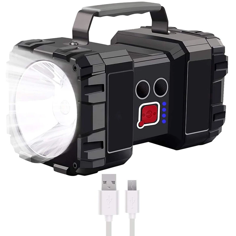 Rechargeable Spotlight Flashlight, 6000 High Lumen LED Spotlight Flashlight,10000Mah 20H Ultra-Long Standby
Rechargeable Spotlight Flashlight, 6000 High Lumen LED Spotlight Flashlight,10000Mah 20H Ultra-Long Standby