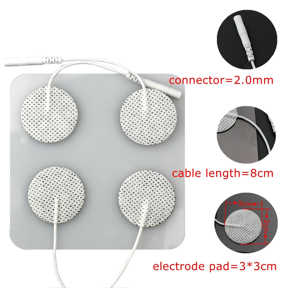 3cm*3cm electrode pad for low medium frequency electrotherapy,Cable L=8CM connector=2.0mm,10pcs pack
3cm*3cm electrode pad for low medium frequency electrotherapy,Cable L=8CM connector=2.0mm,10pcs pack