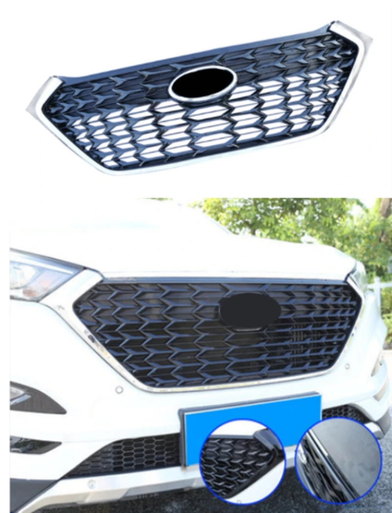 For Hyundai Tucson 2015-2018 FUSION RACING GRILLE GRILL FRONT MASK COVER GRILLS FIT FOR FUSION MONDEO BLACK SILVER CAR STYLING 
For Hyundai Tucson 2015-2018 FUSION RACING GRILLE GRILL FRONT MASK COVER GRILLS FIT FOR FUSION MONDEO BLACK SILVER CAR STYLING
