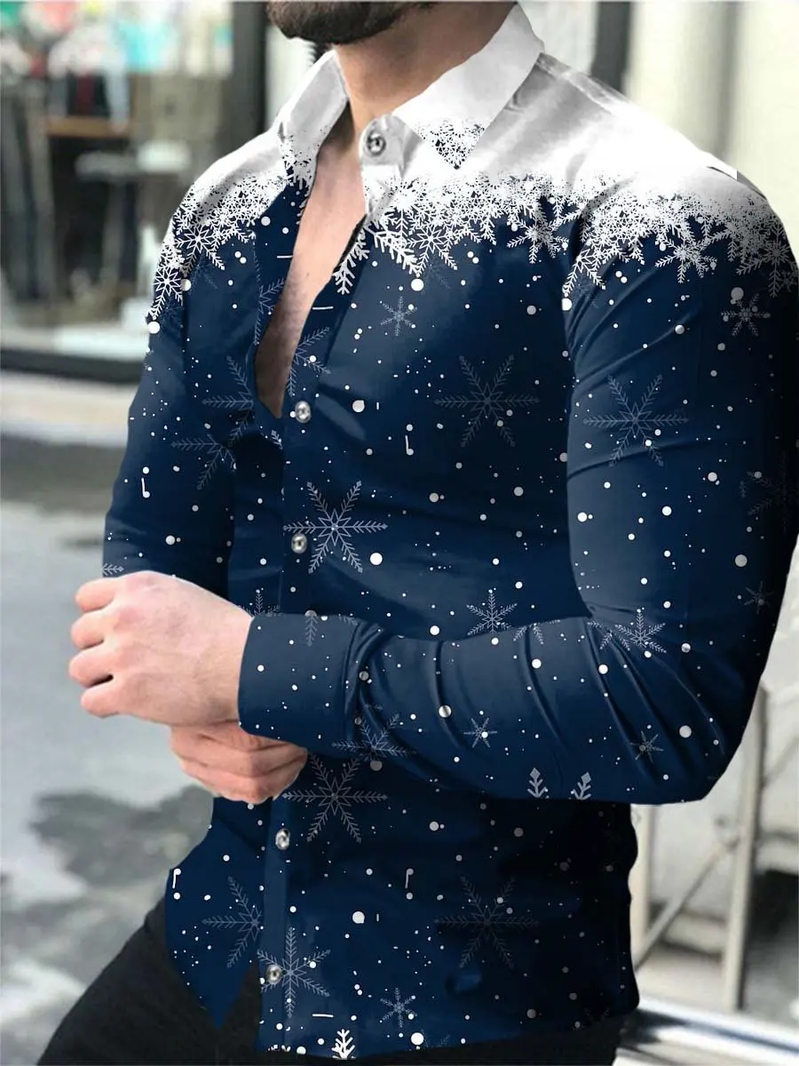 New Boyfriend Shirts Long Sleeve Slim Button Lapel Men's Tops Fall 2023 Fashion 3D Quicksand Print Noble Prom Party Shirts S-4XL
New Boyfriend Shirts Long Sleeve Slim Button Lapel Men's Tops Fall 2023 Fashion 3D Quicksand Print Noble Prom Party Shirts S-4XL