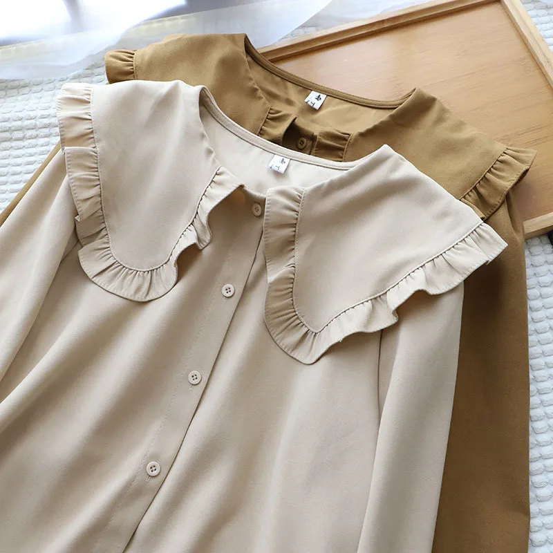 Блузка женская с оборками на воротнике, винтажная Милая Белая элегантная офисная рубашка с длинным рукавом, на шнуровке, в Корейском стиле, ...
Блузка женская с оборками на воротнике, винтажная Милая Белая элегантная офисная рубашка с длинным рукавом, на шнуровке, в Корейском стиле, ...