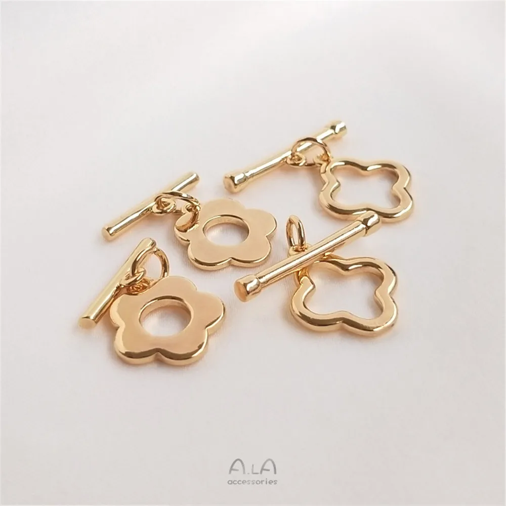 Diy accessories 14K Gold Filled buckle four leaf clover plum OT buckle bracelet buckle necklace buckle jewelry materials
Diy accessories 14K Gold Filled buckle four leaf clover plum OT buckle bracelet buckle necklace buckle jewelry materials