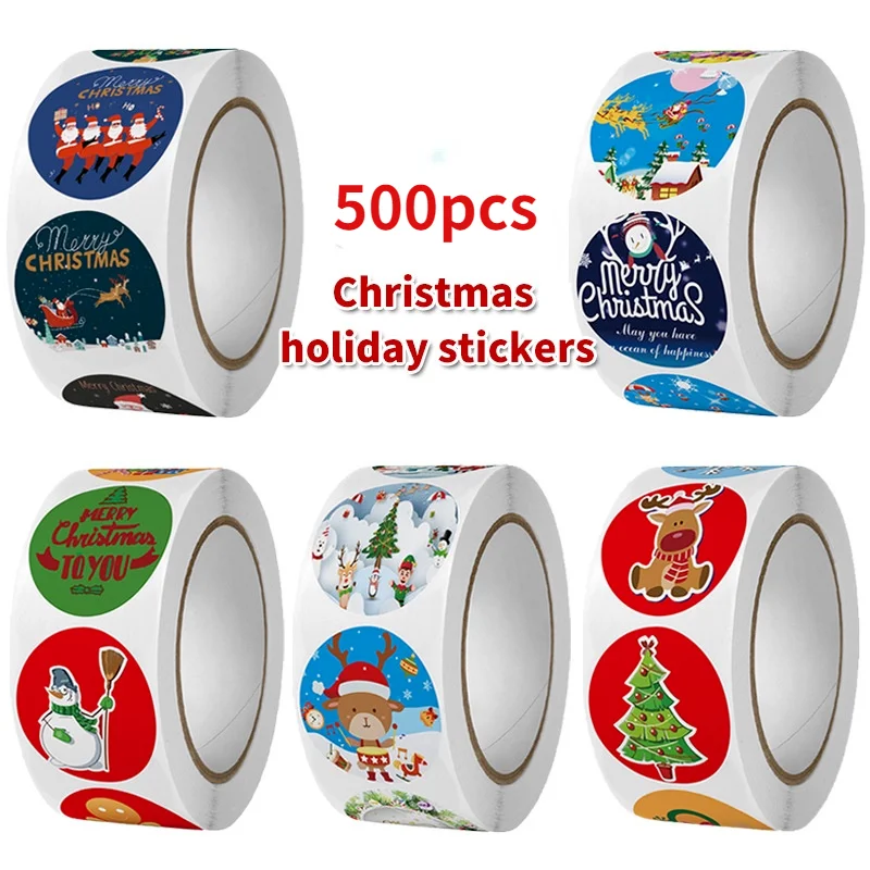 500pcs/roll Cartoon Christmas Gift Tag Sticker Handmade Sticker Diary Album MERRY CHRISTMAS Sealing Stickers Xmas Party Supplies
500pcs/roll Cartoon Christmas Gift Tag Sticker Handmade Sticker Diary Album MERRY CHRISTMAS Sealing Stickers Xmas Party Supplies