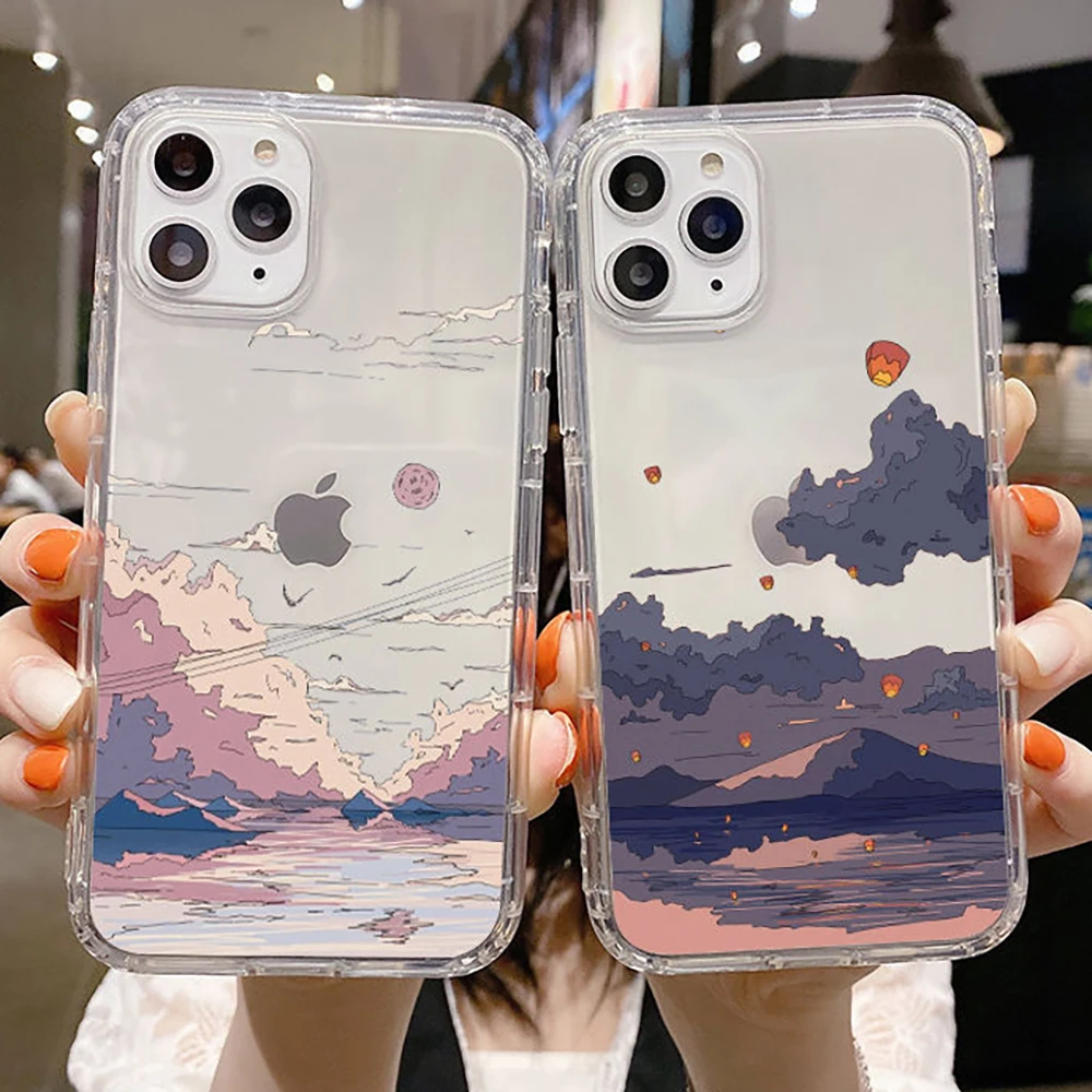 Korean Sunset Scenery Luxury Clear Phone Case For iPhone 13 12 11 Pro Max 13 12 Mini X XR XS MAX 5 6 7 8 Plus Funda Celula Coque
Korean Sunset Scenery Luxury Clear Phone Case For iPhone 13 12 11 Pro Max 13 12 Mini X XR XS MAX 5 6 7 8 Plus Funda Celula Coque