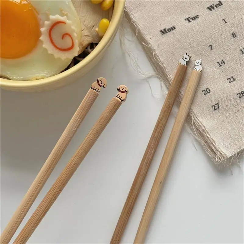 24.9cm Creative Bamboo Chopsticks Bamboo And Wood Chopsticks Household Cartoon Puppy Kitty Cartoon Chopsticks Tableware 1 Pcs 
24.9cm Creative Bamboo Chopsticks Bamboo And Wood Chopsticks Household Cartoon Puppy Kitty Cartoon Chopsticks Tableware 1 Pcs