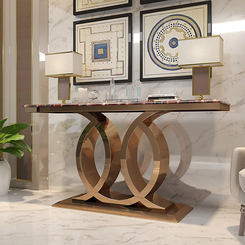 Stainless Steel Porch Table Simple Modern Titanium Decorated Against The Wall, Light Luxury Porch Cabinet Desk
Stainless Steel Porch Table Simple Modern Titanium Decorated Against The Wall, Light Luxury Porch Cabinet Desk