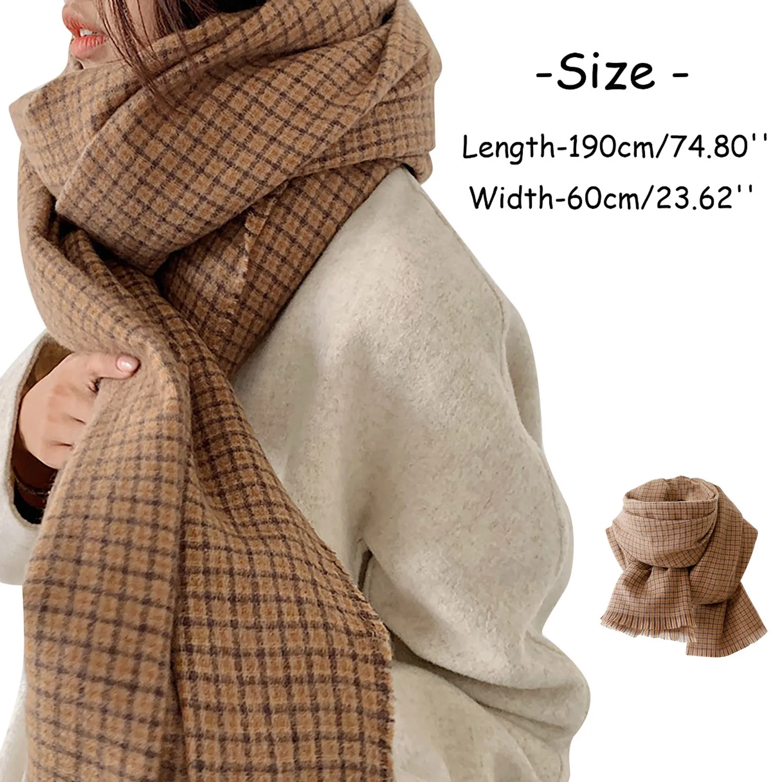 2023 Vintage Scarf For Women Autumn Winter Imitation Cashmere Warm Plaid Shawl Neck Thickened Female Bufanda шарф женский
2023 Vintage Scarf For Women Autumn Winter Imitation Cashmere Warm Plaid Shawl Neck Thickened Female Bufanda шарф женский