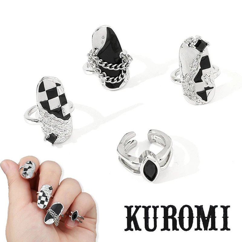 Sanrio Kuromi Female Nail Cover New Fashion Creative Cartoon Ring Finger Nail Rings Art Cool Nail Ring Jewelry Best Party Gift
Sanrio Kuromi Female Nail Cover New Fashion Creative Cartoon Ring Finger Nail Rings Art Cool Nail Ring Jewelry Best Party Gift