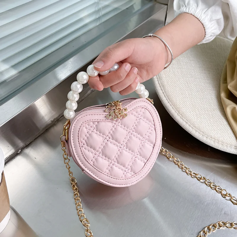 Wallet Mini Shoulder Handle Bag Children's Messenger Girls Bags Crossbody Cute Pearl Handbags Heart-shaped Purse Princess Coin
Wallet Mini Shoulder Handle Bag Children's Messenger Girls Bags Crossbody Cute Pearl Handbags Heart-shaped Purse Princess Coin