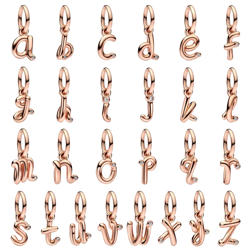 2023 New S925 Sterling Silver Letter A-Z Script Alphabet Dangle Charm Fit Original Pandora Bracelet Necklace DIY Jewelry Makin
2023 New S925 Sterling Silver Letter A-Z Script Alphabet Dangle Charm Fit Original Pandora Bracelet Necklace DIY Jewelry Makin