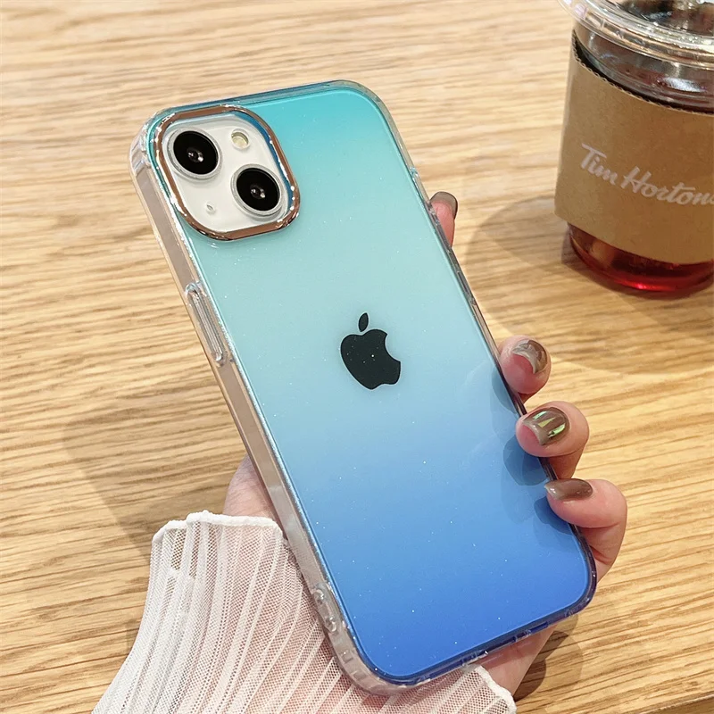 Gradual Change In Shimmering Powder Silicone Phone Case For iPhone 14 13 12 Pro Max Hard PC Clear Shockproof Cover Fundas Capa
Gradual Change In Shimmering Powder Silicone Phone Case For iPhone 14 13 12 Pro Max Hard PC Clear Shockproof Cover Fundas Capa