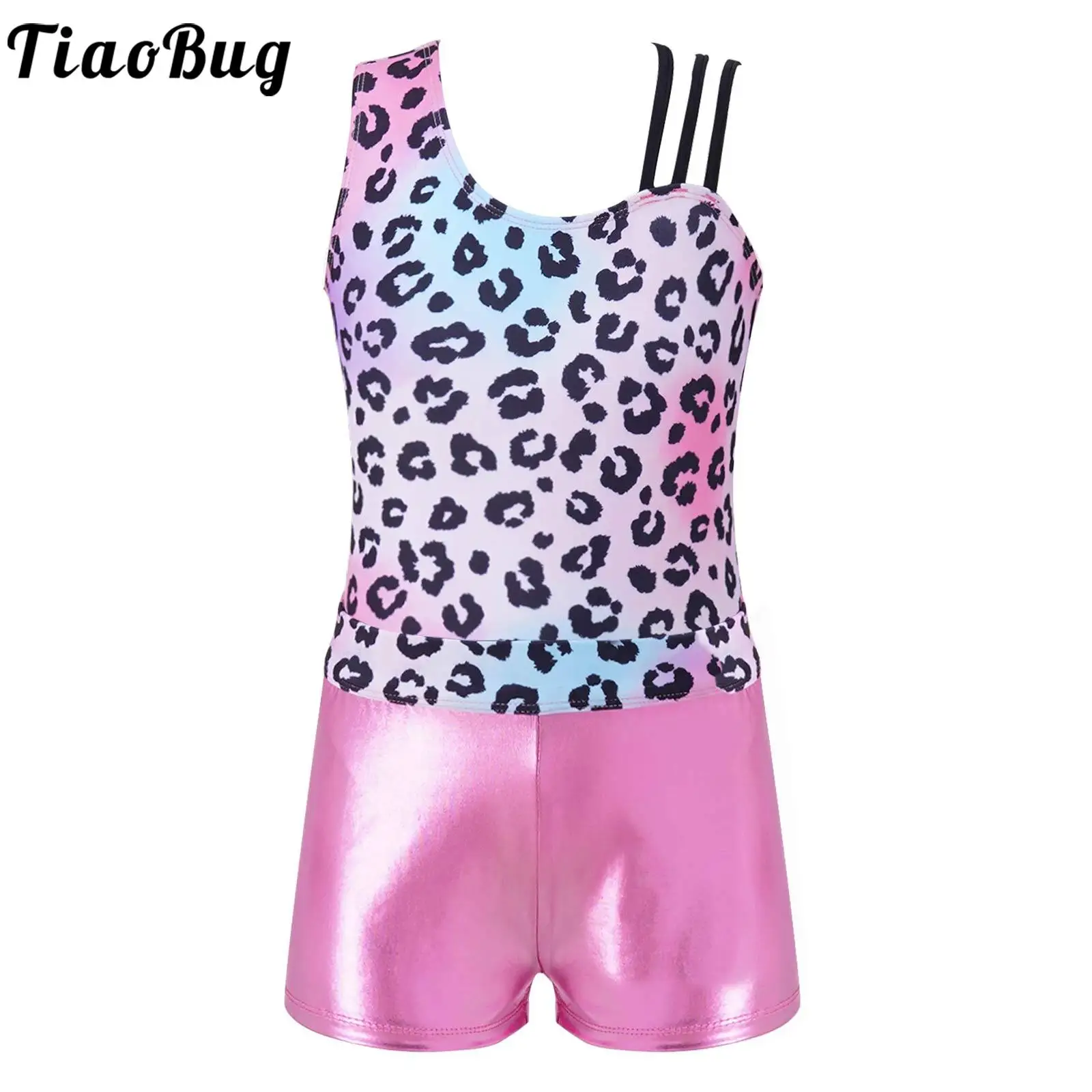 Tiaobug Kids Girls Sleeveless Asymmetric Shoulder Leopard Printed Swimmwear Sports Suits Bodysuit with Boyshorts for Gym Yoga
Tiaobug Kids Girls Sleeveless Asymmetric Shoulder Leopard Printed Swimmwear Sports Suits Bodysuit with Boyshorts for Gym Yoga