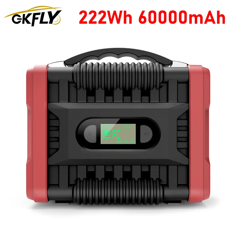 222Wh 60000mAh Portable Power Station Car Jump Starter Solar Generator Energy Storage Power Supply For Outdoor Camping Travel
222Wh 60000mAh Portable Power Station Car Jump Starter Solar Generator Energy Storage Power Supply For Outdoor Camping Travel