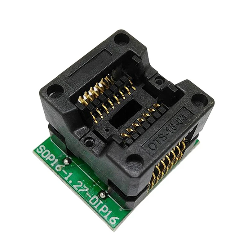 Adapter Socket 150Mil Chip Programmer SOP16-1.27 Adapter Socket To DIP16 Ots16-1.27-03
Adapter Socket 150Mil Chip Programmer SOP16-1.27 Adapter Socket To DIP16 Ots16-1.27-03