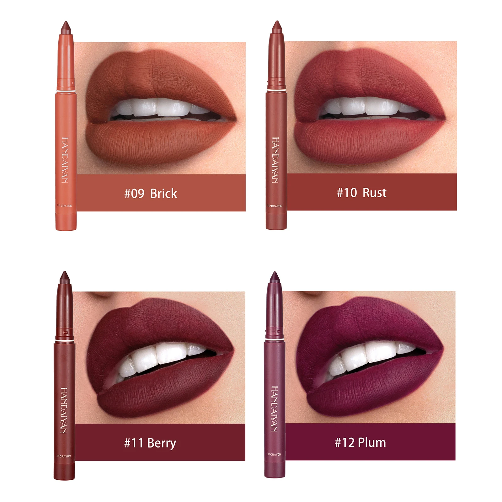 12 Colors Lipsticks Pencil Velvet Matte Waterproof Long Lasting Sexy Red Lip Stick Non-Stick Cup Makeup Lip Tint Pen Cosmetic
12 Colors Lipsticks Pencil Velvet Matte Waterproof Long Lasting Sexy Red Lip Stick Non-Stick Cup Makeup Lip Tint Pen Cosmetic