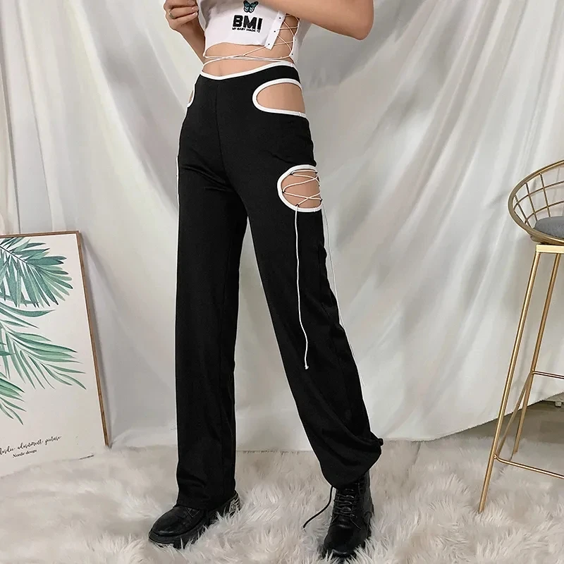New super spicy hollow design fashion casual pants high waist loose Y2K straight pants black pants women show thin high street
New super spicy hollow design fashion casual pants high waist loose Y2K straight pants black pants women show thin high street