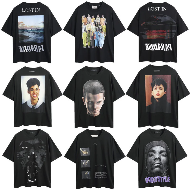 Europe American Tide Brand Lost Letter High Street Print Short-sleeved Top Hip-hop T-shirt Character Portrait Reflective T-shirt
Europe American Tide Brand Lost Letter High Street Print Short-sleeved Top Hip-hop T-shirt Character Portrait Reflective T-shirt