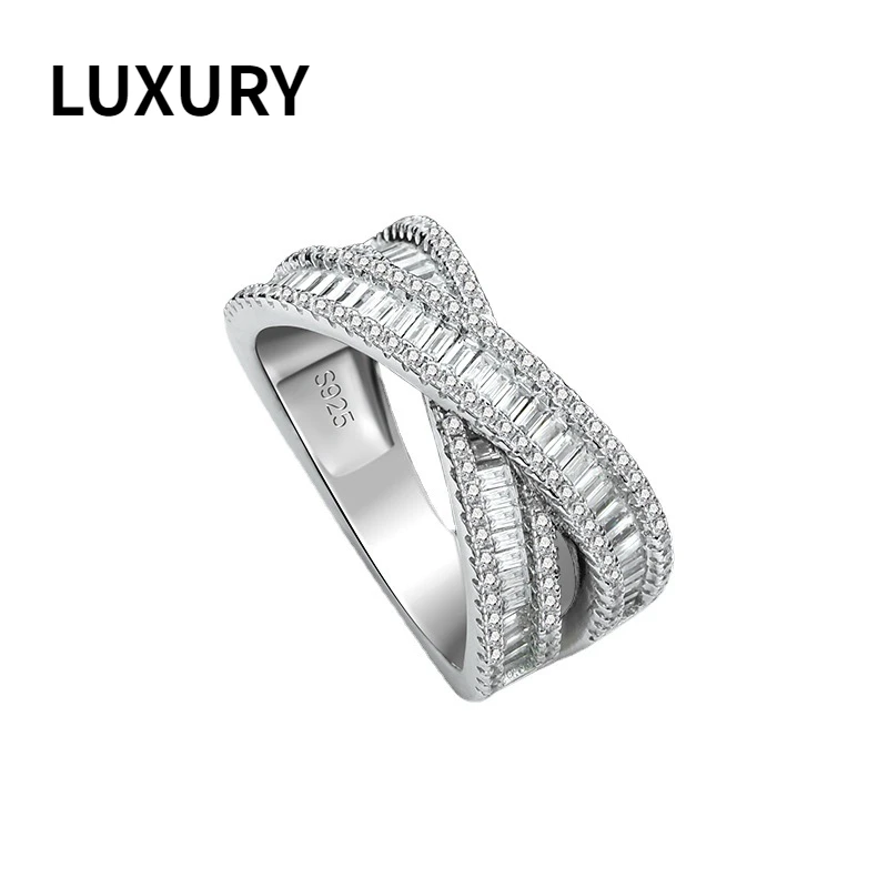 Luxury S925 Sterling Silver Cross Full AAAAA Zircon Diamond Double Layer Ring Fine Jewelry
Luxury S925 Sterling Silver Cross Full AAAAA Zircon Diamond Double Layer Ring Fine Jewelry