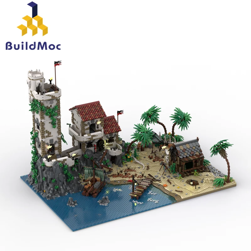 BuildMoc Creative Bricks Model The Cursed Beach Bay Port Building Blocks Set Island House Bricks Toys Children Gifts 
BuildMoc Creative Bricks Model The Cursed Beach Bay Port Building Blocks Set Island House Bricks Toys Children Gifts