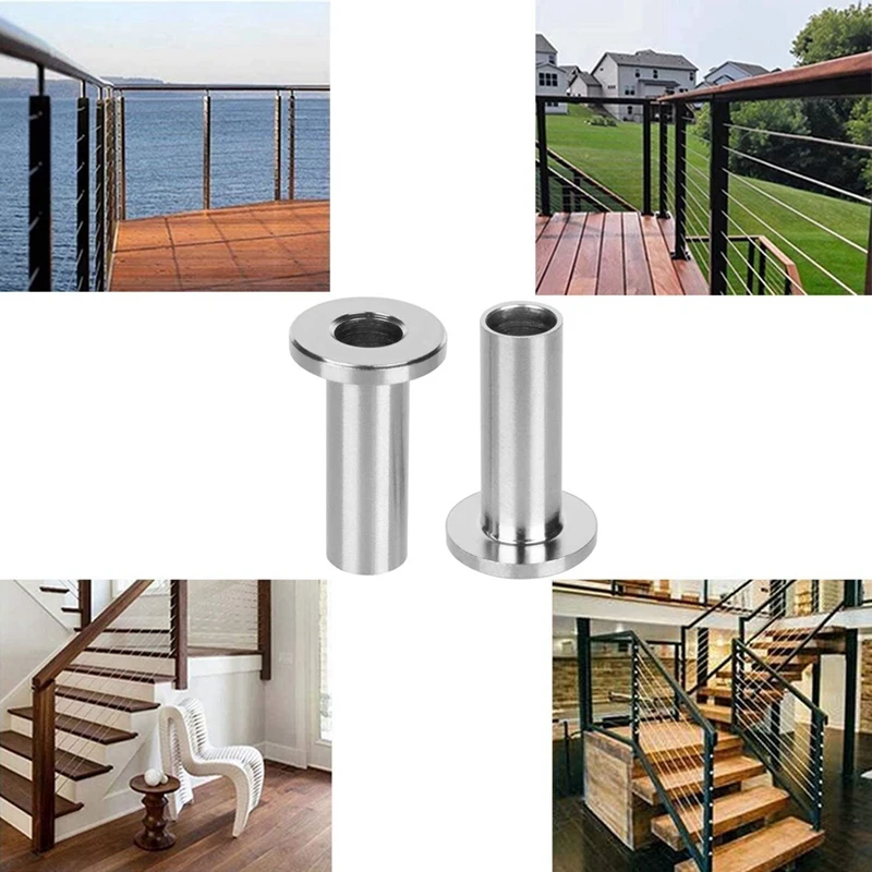120 Pack T316 Stainless Steel Protector Sleeves For 1/8 Inch Wire Rope Cable Railing DIY Balustrade With 3Pc Drill Bit
120 Pack T316 Stainless Steel Protector Sleeves For 1/8 Inch Wire Rope Cable Railing DIY Balustrade With 3Pc Drill Bit