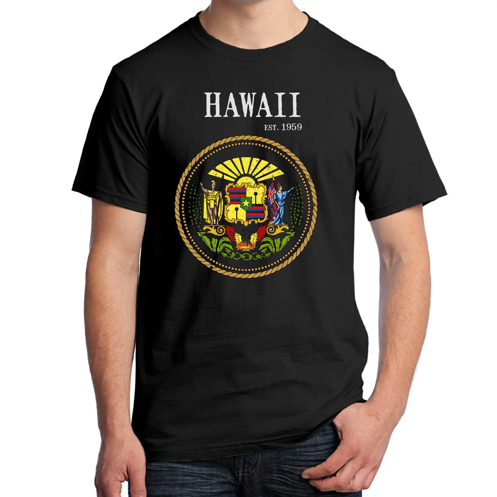 Fashion Design Hawaii State Seal T-Shirt 100% Cotton O-Neck Summer Short Sleeve Casual Mens T-shirt Size S-3XL
Fashion Design Hawaii State Seal T-Shirt 100% Cotton O-Neck Summer Short Sleeve Casual Mens T-shirt Size S-3XL