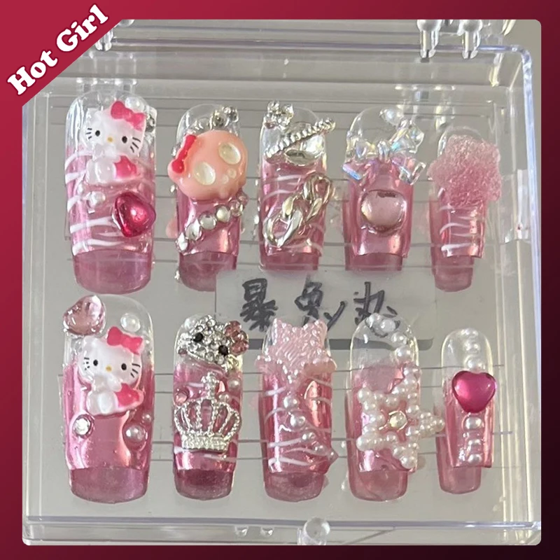 Kawaii Sanrio, Hello Kitty Nail Y2K мультфильм аниме милые крутые студенты горячие девушки могут использоваться повторно ручной работы аксессуары для ног...
Kawaii Sanrio, Hello Kitty Nail Y2K мультфильм аниме милые крутые студенты горячие девушки могут использоваться повторно ручной работы аксессуары для ног...