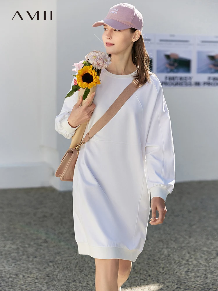 Amii Minimalist Spring Women's Sweater Dress Solid Temperament Female Loose Straight O-Neck Office Lady Casual Dresses 12240338
Amii Minimalist Spring Women's Sweater Dress Solid Temperament Female Loose Straight O-Neck Office Lady Casual Dresses 12240338