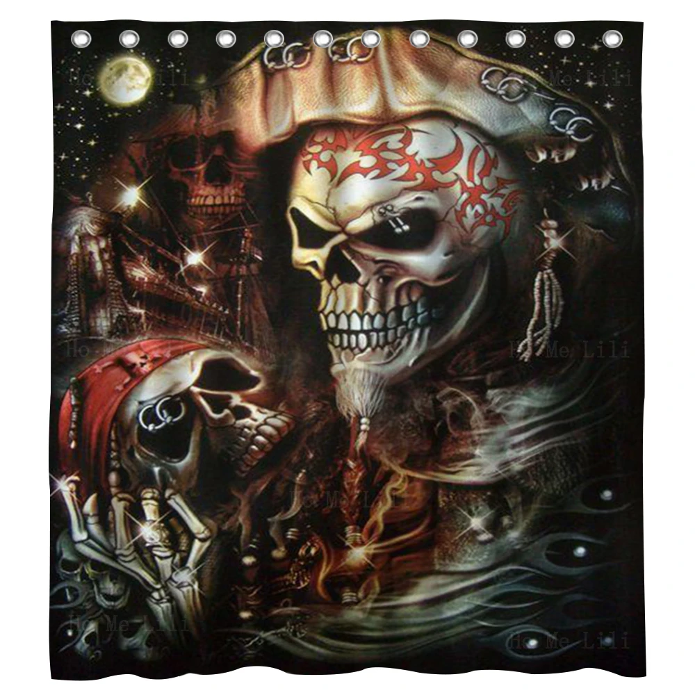 Modern Art Pirate Skull Rock Band Heavy Locomotive Jack O' Lantern Halloween Shower Curtain By Ho Me Lili For Bathroom Decor
Modern Art Pirate Skull Rock Band Heavy Locomotive Jack O' Lantern Halloween Shower Curtain By Ho Me Lili For Bathroom Decor