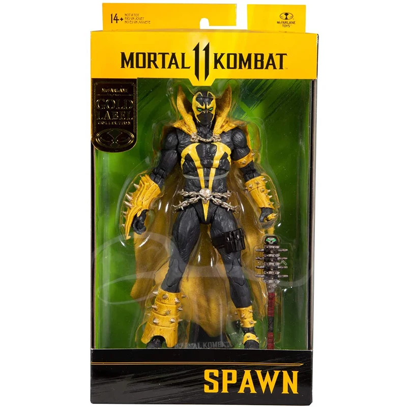 

Оригинальная фотофигурка игрушки Mcfarlane Gold Label Wave 2-Mortal Kombat 11 Spawn (проклятие апокалипсиса) Коллекционная экшн-фигурка 7 дюймов