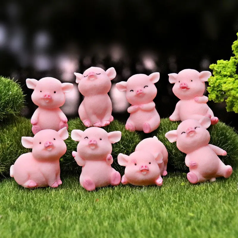 8PCS Miniature Pig Figurines Cute Pink Animal Toys Set for Fairy Garden Micro Landscape Bonsai Decor Christmas Desk Decorations
8PCS Miniature Pig Figurines Cute Pink Animal Toys Set for Fairy Garden Micro Landscape Bonsai Decor Christmas Desk Decorations