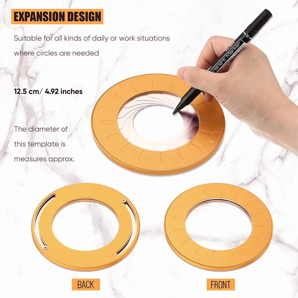 Round Circle Ruler Office School Aluminum Alloy Stainless Steel Circular Drawing Tool Measuring Instrument Carpentry
Round Circle Ruler Office School Aluminum Alloy Stainless Steel Circular Drawing Tool Measuring Instrument Carpentry