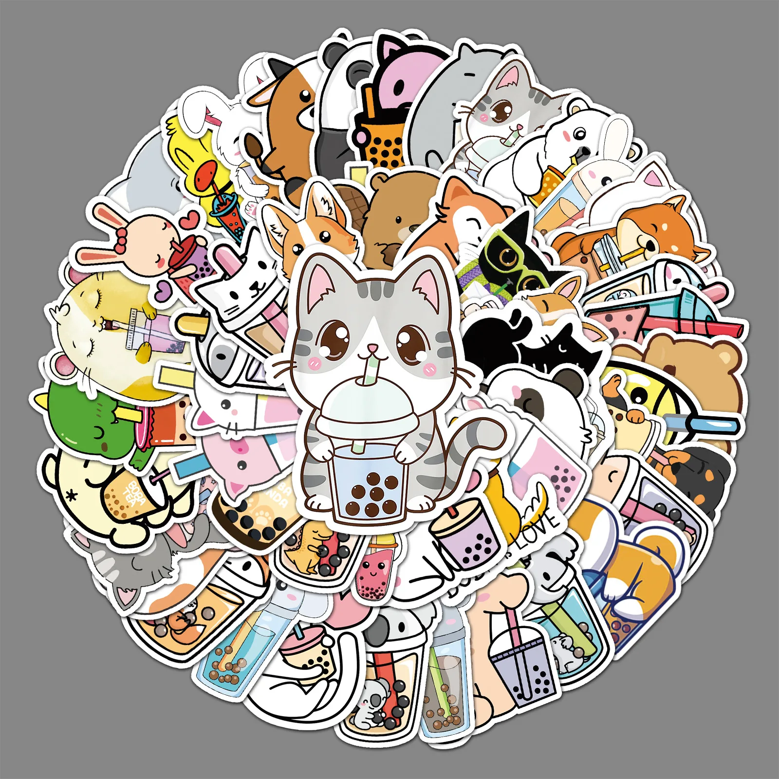 50PCS Cute Cartoon Pet Pearl Milk Tea Stickers Pack For Girl Boba Bubble Teas Decal Sticker To DIY Stationery Luggage Laptop
50PCS Cute Cartoon Pet Pearl Milk Tea Stickers Pack For Girl Boba Bubble Teas Decal Sticker To DIY Stationery Luggage Laptop