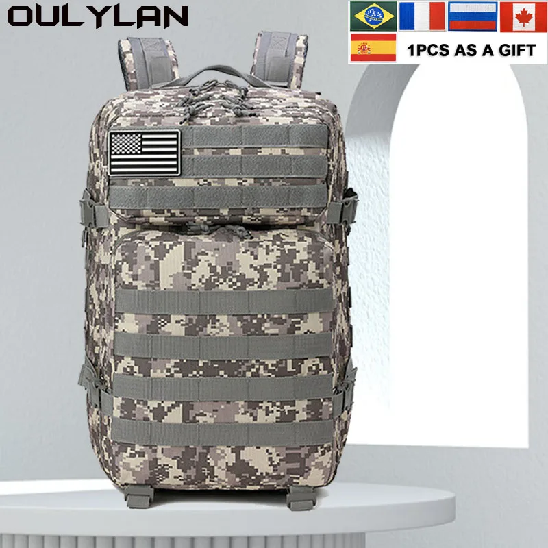 Вместительные Тактические Военные рюкзаки 45 л, мужские большие армейские штурмовые Сумки на 3 дня с системой «Молле» для активного отдыха, Походов, Кемпинга, рюкзак
Вместительные Тактические Военные рюкзаки 45 л, мужские большие армейские штурмовые Сумки на 3 дня с системой «Молле» для активного отдыха, Походов, Кемпинга, рюкзак