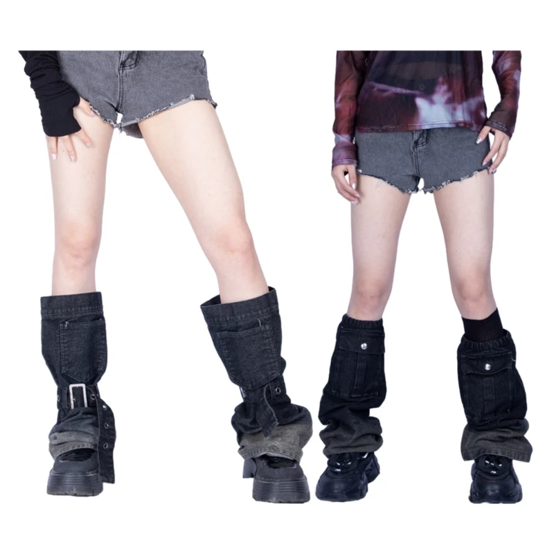 Girls Punk Denims Leg Warmers Y2K Jean Flared Leg Sleeves Goth Baggy Cuffs Ankle Heap Socks JK Middle Tube Socks Gifts
Girls Punk Denims Leg Warmers Y2K Jean Flared Leg Sleeves Goth Baggy Cuffs Ankle Heap Socks JK Middle Tube Socks Gifts