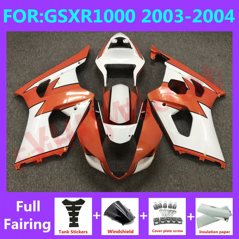 NEW ABS Motorcycle Whole Fairing kit fit for GSXR1000 GSXR 1000 03 04 GSX-R1000 K3 2003 2004 full Fairings kits set orange white
NEW ABS Motorcycle Whole Fairing kit fit for GSXR1000 GSXR 1000 03 04 GSX-R1000 K3 2003 2004 full Fairings kits set orange white