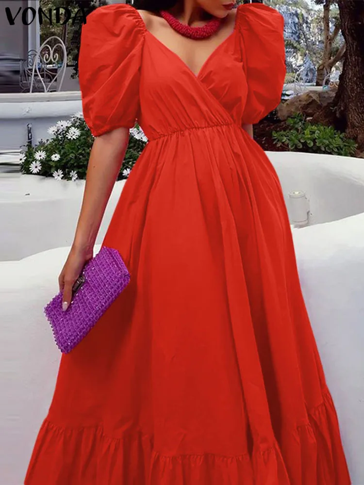 Женское летнее длинное платье VONDA, сексуальное платье макси с V-образным вырезом, свободным кроем и пышными рукавами, модное платье с высокой...
Женское летнее длинное платье VONDA, сексуальное платье макси с V-образным вырезом, свободным кроем и пышными рукавами, модное платье с высокой...