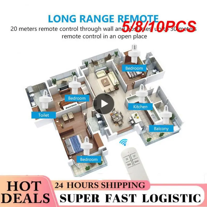 5/8/10PCS With Remote Controller Wireless Remote Control With Timer Lamp Bases E27 Lamp Holder Base Smart Home
5/8/10PCS With Remote Controller Wireless Remote Control With Timer Lamp Bases E27 Lamp Holder Base Smart Home