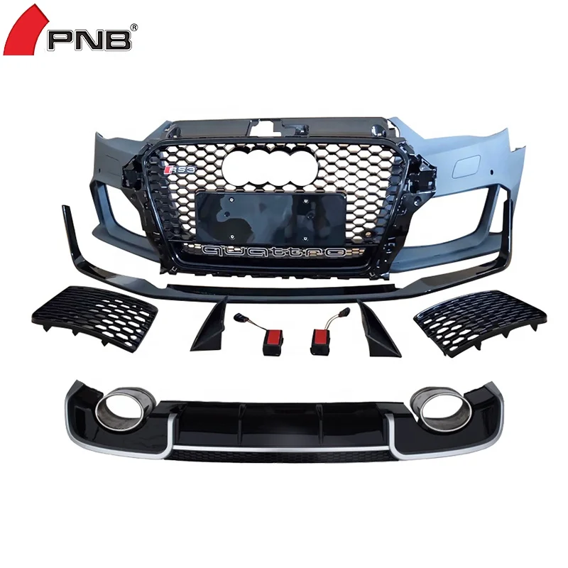 Front bumper RS3 style with grill and rear bumper for audi A3 S3 2014 2015 2016
Front bumper RS3 style with grill and rear bumper for audi A3 S3 2014 2015 2016
