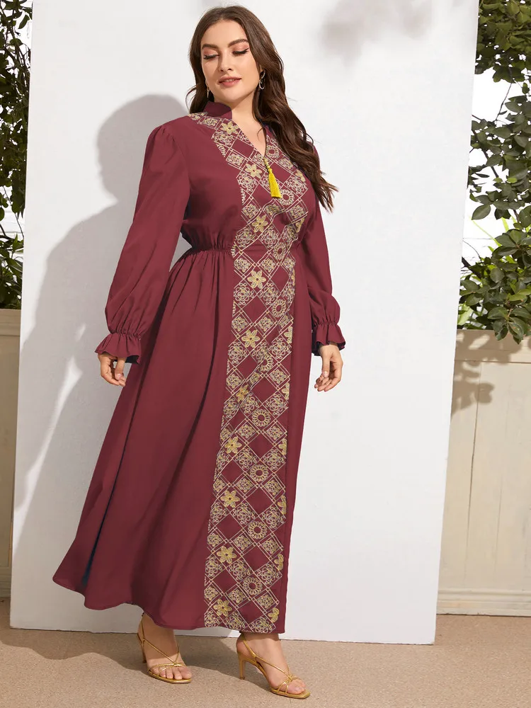 TOLEEN Women Plus Size Large Elegant Maxi Dress 2022 Long Sleeve Green Vintage Muslim Oversized Casual Dress For Evening Party
TOLEEN Women Plus Size Large Elegant Maxi Dress 2022 Long Sleeve Green Vintage Muslim Oversized Casual Dress For Evening Party