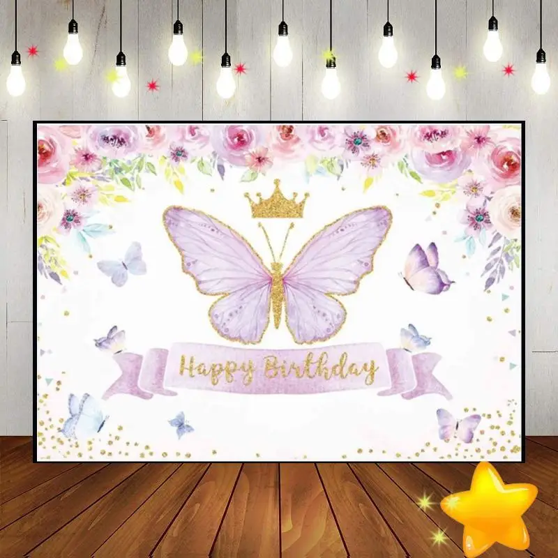Butterfly Flower Crown Fairy Princess Background Photo Sweet Photography Backdrops Scenic Baby Shower Vintage Banner Decoration 
Butterfly Flower Crown Fairy Princess Background Photo Sweet Photography Backdrops Scenic Baby Shower Vintage Banner Decoration