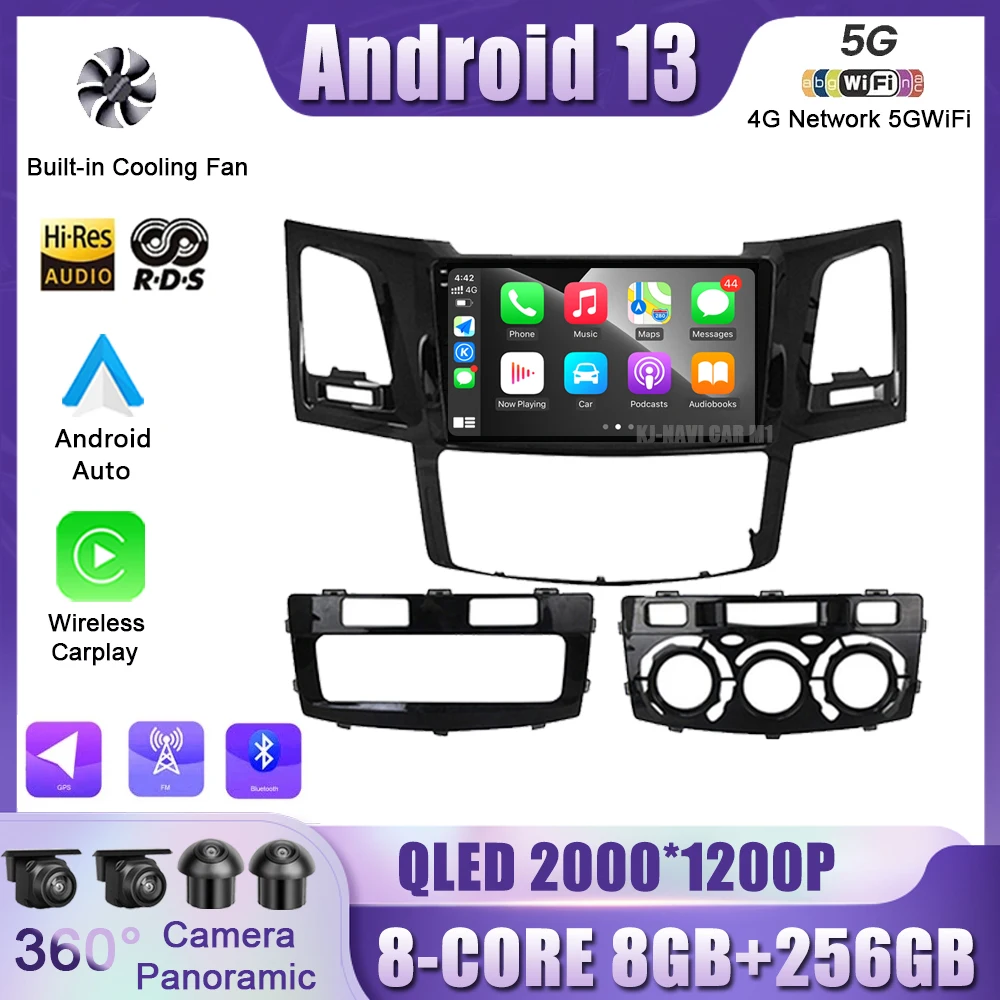 Car Radio For Toyota Fortuner Hilux MT 2007 2008 2012 2014 2015 Android 13 Multimedia Video Player GPS Navigation DSP NO 2DIN
Car Radio For Toyota Fortuner Hilux MT 2007 2008 2012 2014 2015 Android 13 Multimedia Video Player GPS Navigation DSP NO 2DIN